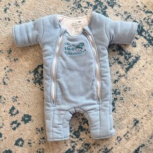 Baby Merlin’s Magic sleep suit! Blue Baby, fleece, small 3-6 months